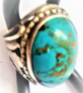 【送料無料】ネックレス　シルバーリングインドネシアsilver large turqouise ring indonesia