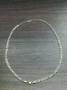 【送料無料】ネックレス　9ct3ギリシャキーチェーンネックレス165｜hokushin