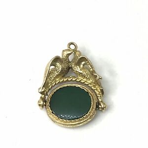 【送料無料】ネックレス　ゴールドペンダント9ct gold lovebird spinning pendantcharm｜hokushin