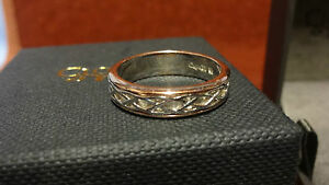 【送料無料】ネックレス　ウェールズスターリングシルバーローズゴールドリングサイズ￥welsh clogau sterling silver amp; rose gold annwyl ring size o rrp 239 42,237円