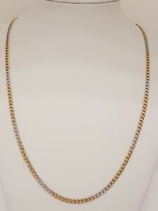 【送料無料】ネックレス　1 delightful 14ct hollow 2*colour gold20inch curb chain fully hallmarked1 delightful 14ct hollow 2*colour gold 20 inch cur