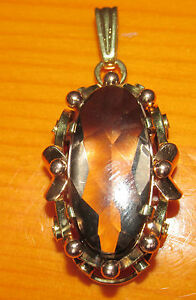 【送料無料】ネックレス　secondhand 9ct yellow gold large oval smoky quartzpendantsecondhand 9ct yellow gold large oval smoky quartz pendant 42,237円