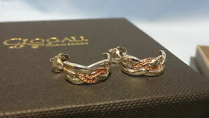 【送料無料】ネックレス　ウェールズシルバーローズゴールドイヤリングイヤリング￥welsh clogau silver amp; rose gold eternal love earrings earrings rrp 229｜hokushin