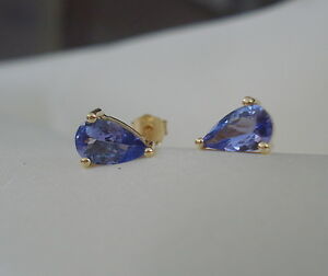 【送料無料】ネックレス　タンザナイトゴールドスタッドイヤリング165ct aa tanzanite gold stud earrings 42,237円
