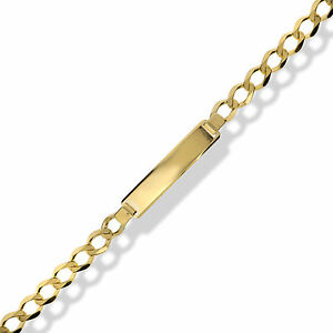 【送料無料】ネックレス　ゴールドソリッドアイデンティティリンクレディースブレスレットサービスボックス9ct gold solid identity curb link id ladies bracelet free engraving gift boxed