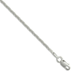 【送料無料】ネックレス　ホワイトゴールドチェーンインチ9ct white gold spiga chain 18 inch