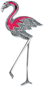 【送料無料】ネックレス　ノーマンスターリングシルバーフラミンゴブローチボックスari d norman 925 sterling silver flamingo brooch gift box uk hallmark mum wife