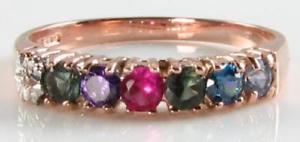 【送料無料】ネックレス　ソリッドローズゴールドアールデコインリングフリーサイズenglish 9k 9ct solid rose gold dearest eternity art deco ins ring free resize 99
