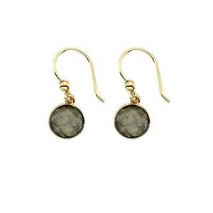 【送料無料】ネックレス　ゴールドツイストイヤリング9ct gold yellow twist 2 earring labradorite｜hokushin
