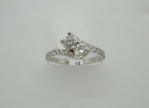 【送料無料】ネックレス　ｋホワイトゴールド150ct roundcut moissanite forever promise engagement ring 14k white gold over
