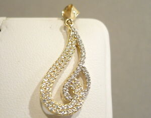 【送料無料】ネックレス　ペンダントゴールドｋｔパターンpendant gold 18kt bicolor pave pattern