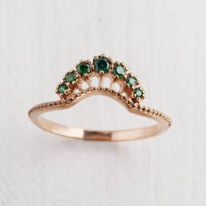 【送料無料】ネックレス　エメラルドデザイナー14kイェローゴールドemerald gemstone wedding designer ring solid 14k yellow gold handmade jewelry