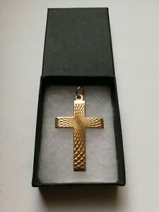 【送料無料】ネックレス　ゴールドクロスペンダントグラムrare 9ct gold georg jensen cross pendant 504grams fully hallmarked *stunning*