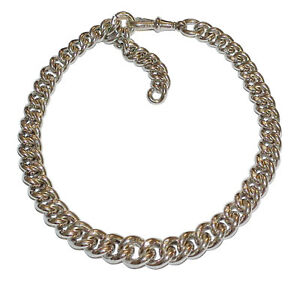 【送料無料】ネックレス　ビンテージスターリングシルバーアルバートウォッチチェーンvintage sterling silver 1214 graduating albert watch chain｜hokushin
