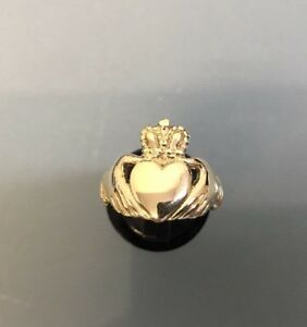 【送料無料】ネックレス　レディースゴールドッドクラダリングサイズladies 9ct gold claddagh ring weight 45g hallmarked size m quality