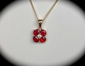 【送料無料】ネックレス　ルビーペンダントイエローゴールドグローgenuine ruby pendant yellow gold certified beautiful colour, clarity amp; glow｜hokushin