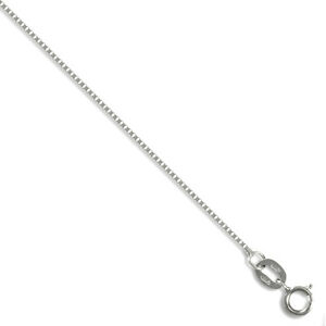 【送料無料】ネックレス　ホワイトゴールドボックスチェーンインチ18ct white gold box chain 16 inch｜hokushin 45,487円
