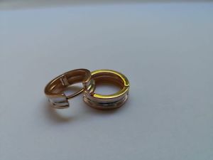 【送料無料】ネックレス　ソリッドゴールドイヤリングローズゴールドホワイトゴールド14ct solid gold earrings 585 rose gold with white gold 387 gramm｜hokushin
