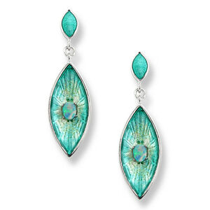 【送料無料】ネックレス　ニコールホウロウオパールnicole barr vitreous enamel on sterling silver marquis earringsblue set opal