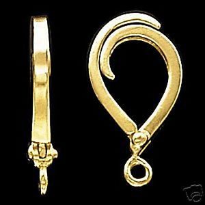 【送料無料】ネックレス　ｋｔイエローゴールドペンダントエンハンサースライドハンガー18 kt yellow gold slide pendant enhancer hanger for pearls, etc 11 mm｜hokushin