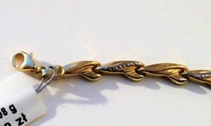 【送料無料】ネックレス　14ctゴールドホワイトゴールドヨーロッパゴールド14ct gold bracelet, , yellow and white gold, european gold, hallmarked