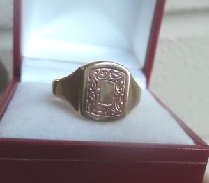 【送料無料】ネックレス　ビンテージイエローローズゴールドサイズvintage attractive 9ct yellow amp; rose gold signet ring not engraved size t