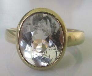 【送料無料】ネックレス　イエローゴールドサイズsecondhand 9ct yellow gold large oval morganite signet ring size o 47,880円