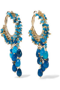 【送料無料】ネックレス　ゴールドトーンフープイヤリングrosantica pascoli goldtone quartz hoop earrings 255