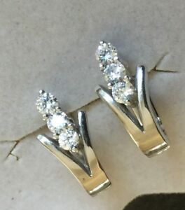 【送料無料】ネックレス　ホワイトゴールドレディースフープ18ct white gold hallmarked ladies hoops very beautiful