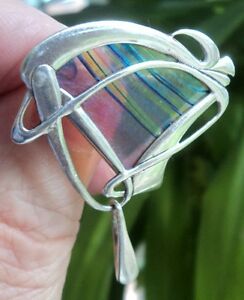【送料無料】ネックレス　スコットランドアールヌーボーシルバーブローチペンダントパットチェイニージョンガラスscottish art nouveau silver brooch pendant pat cheney john ditchfield glass 1
