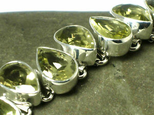 【送料無料】ネックレス　グリーンアメジストスターリングシルバーブレスレットボックスgreen amethyst sterling silver 925 gemstone bracelet gift boxed｜hokushin