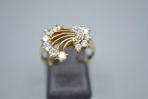 【送料無料】ネックレス ゴールドファンシーリング9ct gold cz fancy ring