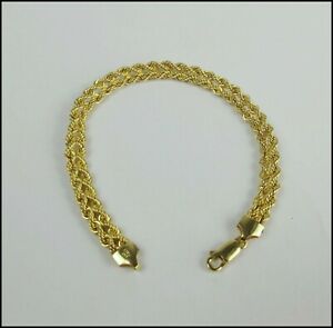 【送料無料】ネックレス　イエローゴールドロープブレスレット9ct yellow gold rope bracelet 47,880円