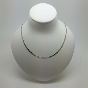 【送料無料】ネックレス　ホワイトゴールドフラットリンクチェーンドルmiran 150181 18k 750 white gold flat filledin link chain 45cm 21g rrp 430