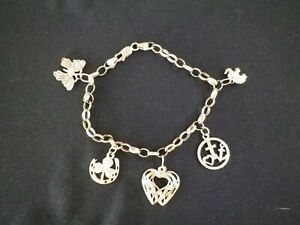 【送料無料】ネックレス　イエローゴールドブレスレットゴールドペンダントグラム9ct yellow gold bracelet with 9ct gold pendants weight 127 grams｜hokushin