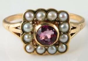【送料無料】ネックレス　ゴールドピンクトパーズアールデコインリングフリーサイズdainty 9k 9ct gold pink topaz amp; pearl art deco ins ring free resize