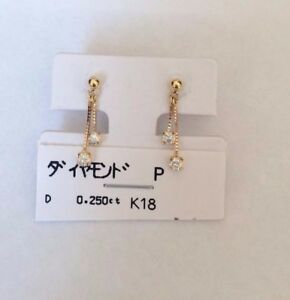 【送料無料】ネックレス　ビンテージイエローゴールドイヤリングbeautiful vintage hallmarked 18ct18k yellow gold earrings, 025ct in total
