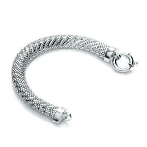 【送料無料】ネックレス　スターリングシルバーメッシュブレスレット925 sterling silver mesh bracelet