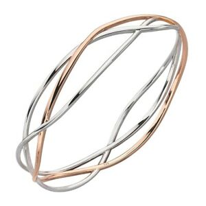 【送料無料】ネックレス　シルバーローズラップb5144elements silver rose gold detail twist wrap bracelet b5144