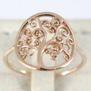 【送料無料】ネックレス ゴールドリングピンクイタリアサークルツリーgold ring pink 750 18k with tree of life, circle, made in italy