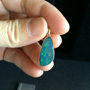 【送料無料】ネックレス　ダブレットopalペンダント14k172gセットamazing sparkling colors doublet opal pendant set solid 14k gold 172g