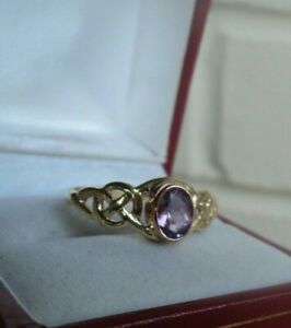 【送料無料】ネックレス　ウェールズイエローローズゴールドアメジストセルティックリングサイズearly welsh 9ct clogau yellow amp; rose gold amethyst celtic ring size v｜hokushin