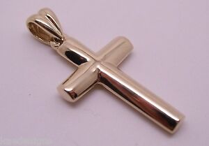 【送料無料】ネックレス　genuine genuine heavy 9ct 9kt rose goldheavy plain cross pendant 343genuine genuine heavy 9ct 9kt rose gold heavy plain