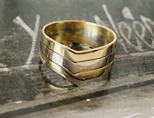 【送料無料】ネックレス　14ctゴールドホワイトゴールド39mmサイズj vm21714ct gold white gold 3 tier wishbone ring, size ‘j’ 9mm wide vm217