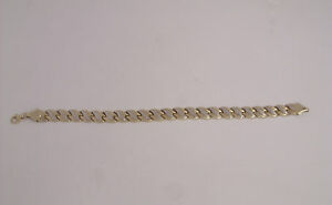 【送料無料】ネックレス　イエローホワイトゴールドブレスレット9ct yellow and white gold fancy bracelet 75 69gm secondhand