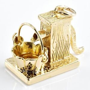 【送料無料】ネックレス　ウォーターポンプビンテージゴールドrare unusual old water pump moving vintage 9ct gold charm 839g hallmarked