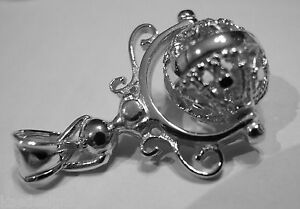 【送料無料】ネックレス　kaedesignsgenuine 9ct 9kt white gold large filigree ballspinner pendant sp109kaedesigns, genuine 9ct 9kt white gold large