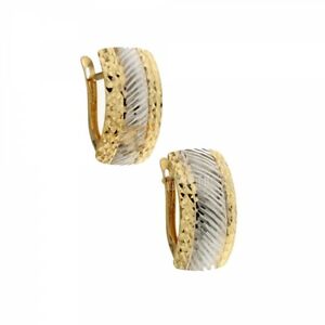 【送料無料】ネックレス　oro bianco giallo18ktorecchini stampatiorecchini stampati fantasia in oro bianco giallo18kt