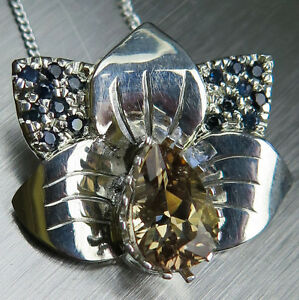 【送料無料】ネックレス　サファイア9ct 14k 18kバラゴールドランペンダントnatural rare axinite amp;sapphire 9ct 14k 18k yellow white rose gold orchid pendant