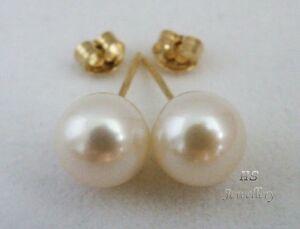 【送料無料】ネックレス　ラウンドｋイエローゴールドスタッドイヤリングトップグレーディングhs round south sea cultured pearl 10mm 14k yellow gold stud earrings top grading｜hokushin